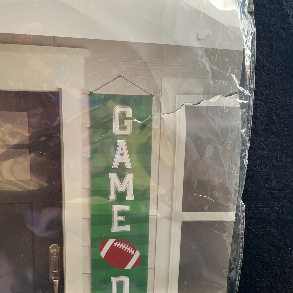 NWT 2 “Celebrate It” Football Themed Wreath & Door Decor Banners
